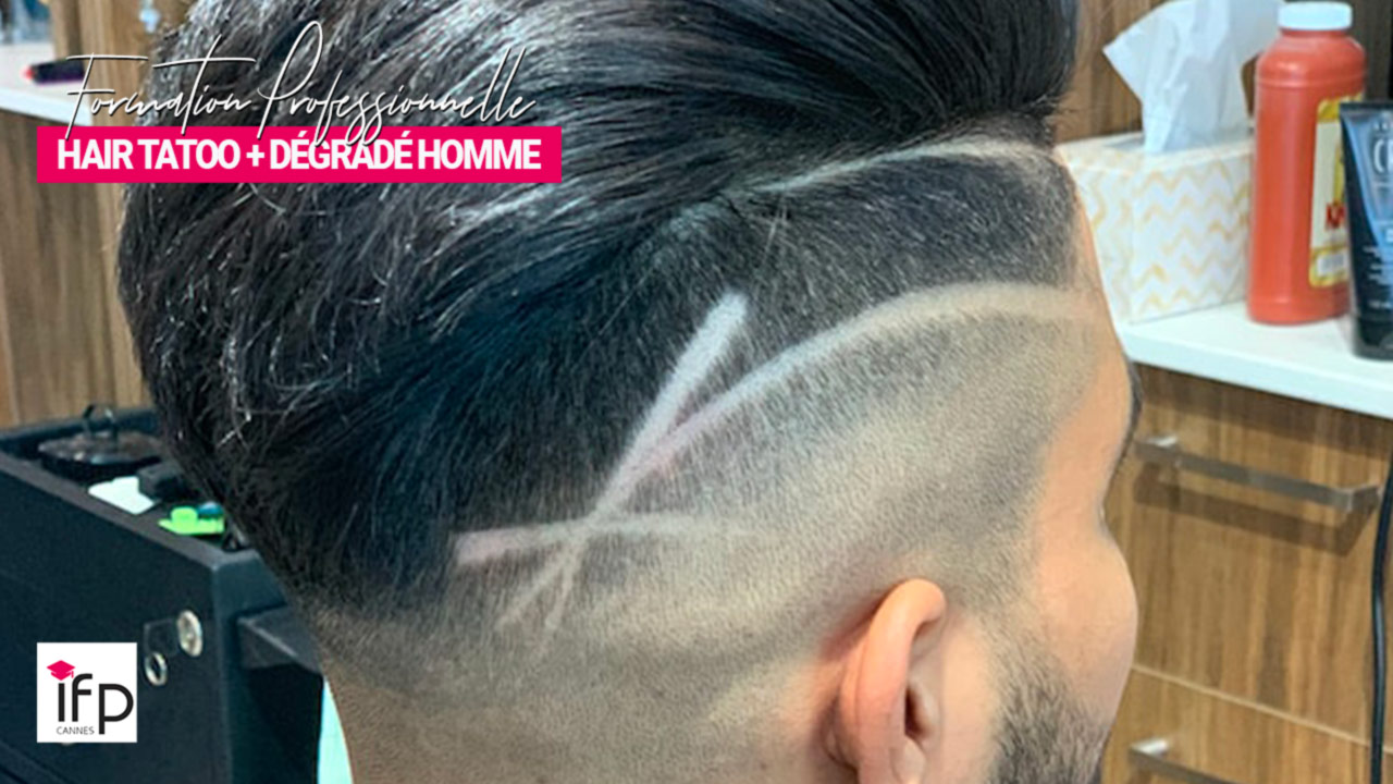 formation coiffure professionnel Hair Tatoo dégradé homme Cannes